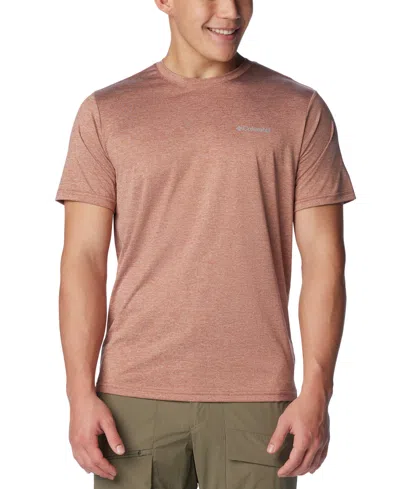 Columbia Men's Hike Moisture-wicking Crew Neck T-shirt In Auburn Hea