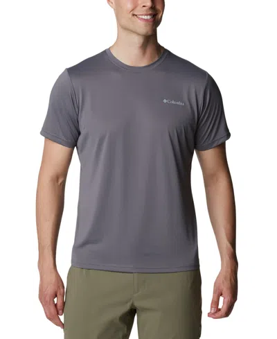 Columbia Men's Hike Moisture-wicking Crew Neck T-shirt In Gray