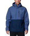 Columbia Boundary Springs Waterproof Rain Jacket In Blue