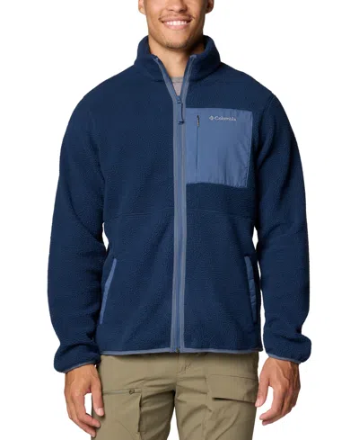 Columbia Men's Kenton Park Full-zip Fleece Jacket In Collegiate Navy,dark Mountain