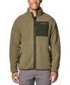 Shop Columbia Men's Kenton Park Full-zip Fleece Jacket In Stone Green,shark