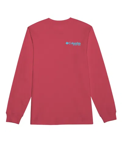 Columbia Men's Korver Long Sleeve Graphic Tee In Sunset Red