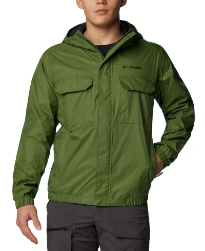 Columbia Men's Lava Canyon Omni-tech Full-zip Hooded Rain Jacket In Canteen