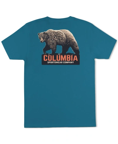 Columbia Men's Lookout Bear Graphic T-shirt In Canyon Blu