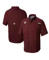 Columbia Men's Maroon Texas A M Aggies Big Tall Tamiami Omni-shade Button-down Shirt In Maroon