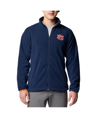 Columbia Men's Navy Auburn Tigers Flanker Iv Fleece Raglan Full-zip Jacket