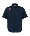 Columbia Men's Navy Boston Red Sox Tamiami Omni-shade Button-down Shirt In Navy