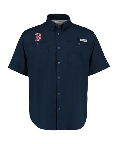 Columbia Men's Navy Boston Red Sox Tamiami Omni-shade Button-down Shirt