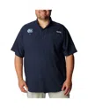 Columbia Men's Navy North Carolina Tar Heels Big Tall Collegiate Tamiami Button-down Shirt In Nc Collegi