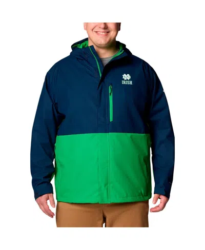 Columbia Men's Navy Notre Dame Fighting Irish Big Tall Field Bound Omni-tech Full-zip Jacket
