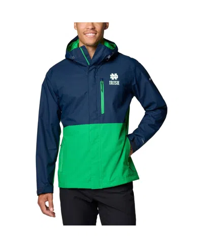 Columbia Men's Navy Notre Dame Fighting Irish Field Bound Omni-tech Full-zip Jacket