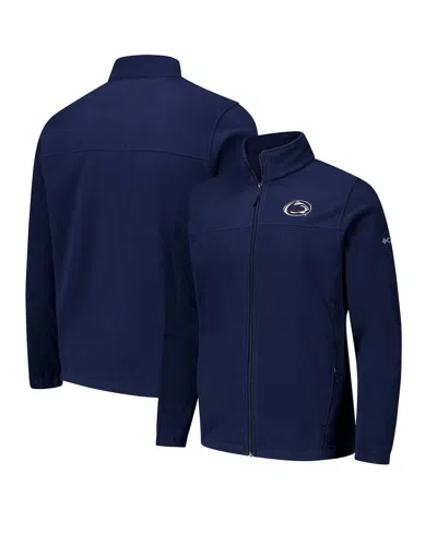 Columbia Men's Navy Penn State Nittany Lions Flanker Iii Fleece Team Full Zip Jacket