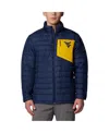 Columbia Men's Navy West Virginia Mountaineers Double Blitz Omni-heat Infinity Insulated Full-zip Jacket In Navy