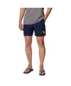 Columbia Men's Navy West Virginia Mountaineers Pfg Terminal Roamer Omni-shade Stretch Shorts In Navy