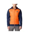 Columbia Men's Navy/orange Florida Gators Out-shield Hybrid Full-zip Hoodie Jacket In Orange