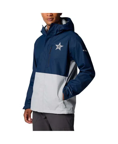 Columbia Men's Navy/silver Dallas Cowboys Big Tall Field Bound Omni-shield Full Zip Jacket In Blue