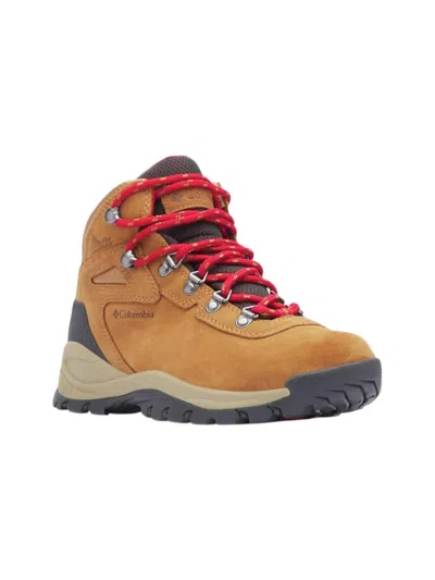 Columbia Men's Newton Ridge Plus Waterproof Boots In Elk/mountain Red In Brown