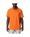 Columbia Men's Orange Florida Gators Pfg Slack Tide Omni-shade Button-up Camp Shirt In Orange