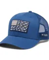 Columbia Men's Performance Fishing Gear Flag Mesh Snap Back Hat In Blue