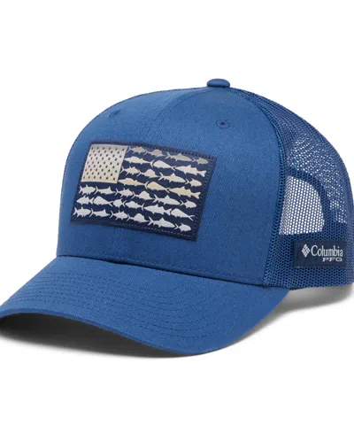 Columbia Men's Performance Fishing Gear Flag Mesh Snap Back Hat In Blue