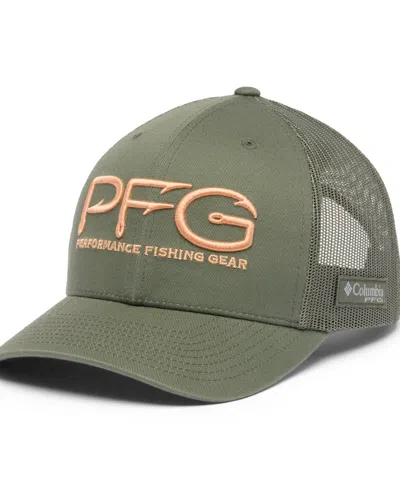 Columbia Men's Performance Fishing Gear Hooks Mesh Snap Back Hat In Green