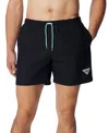 Columbia Men's Performance Rambler Logo Swim Trunks In Black
