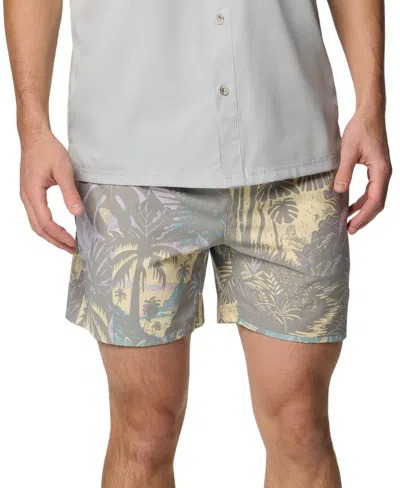 Columbia Men's Pfg Rambler Printed Water Short In Yellow