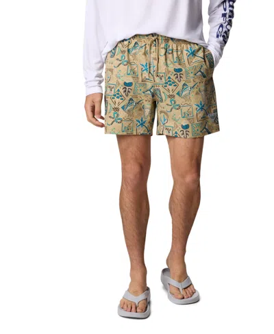Columbia Men's Pfg Rambler Printed Water Short In Blue