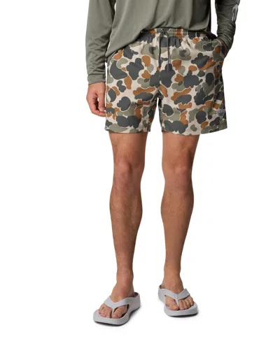 Columbia Men's Pfg Rambler Printed Water Short In Fossil Del