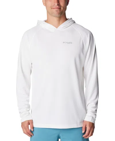 Columbia Men's Pfg Solar Stream Moisture-wicking Upf 50 Hoodie In White