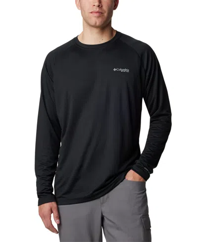 Columbia Men's Pfg Solar Stream Performance Long-sleeve Shirt In Black