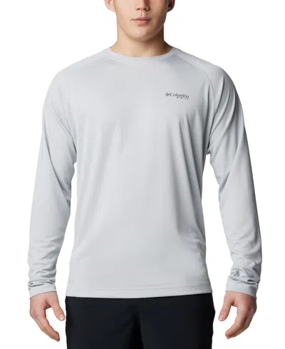 Columbia Men's Pfg Solar Stream Performance Long-sleeve Shirt In Cool Grey