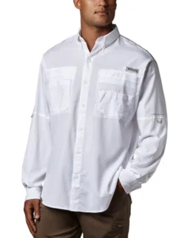 Columbia Men's Pfg Tamiami Ii Long-sleeve Shirt In White