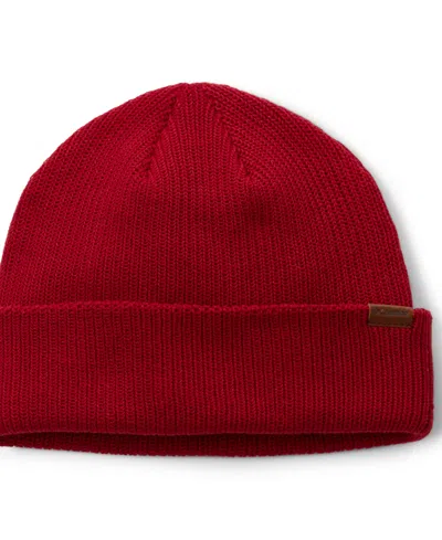 Columbia Men's Portside Fisherman Beanie Hat In Red