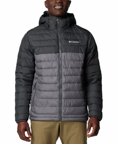 Columbia Men's Powder Lite Ii Hooded Jacket In City Grey,shark
