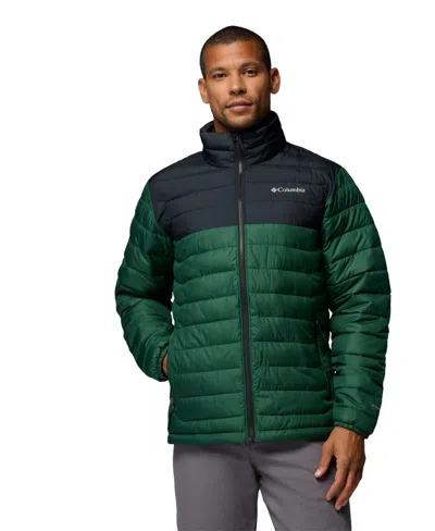 Columbia Men's Powder Lite Ii Puffer Jacket In Rain Forest,black