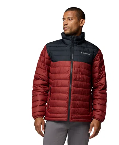 Columbia Men's Powder Lite Ii Puffer Jacket In Red Oxide,black