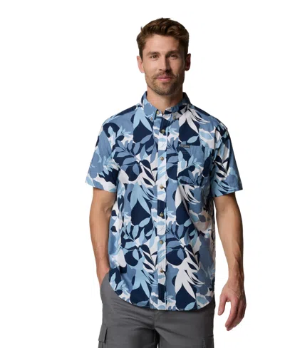 Columbia Men's Rapid Rivers Printed Short Sleeve Shirt In Blue