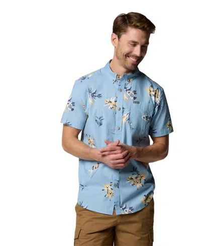 Columbia Men's Rapid Rivers Printed Short Sleeve Shirt In Blue