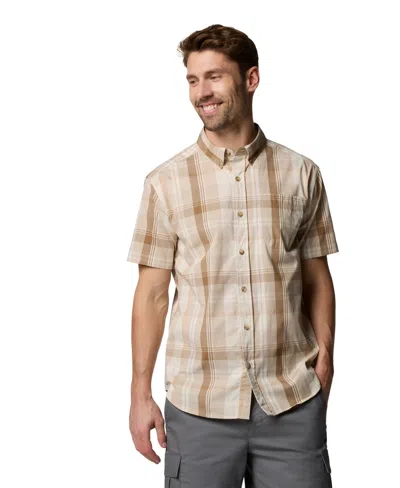 Columbia Men's Rapid Rivers Short Sleeve Shirt In Fossil Mul