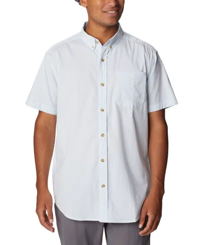 Columbia Men's Rapid Rivers Short Sleeve Shirt In White Stripe