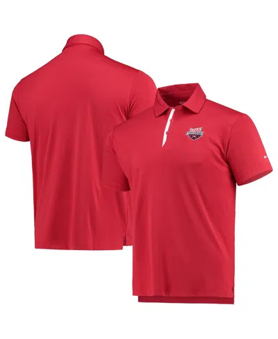 Columbia Men's Red Usa Swimming Swim Team Sand Save Polo Shirt