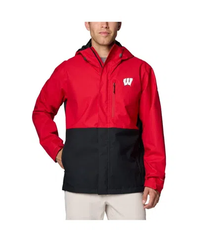 Columbia Men's Red Wisconsin Badgers Field Bound Omni-tech Full-zip Jacket