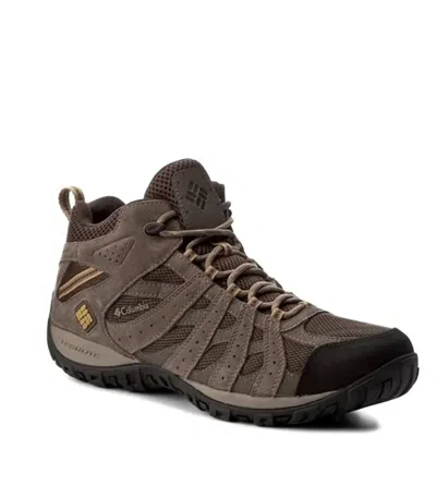 Columbia Men's Redmond Mid Wp Hiking Boot In Cordovan/dark Banana In Brown