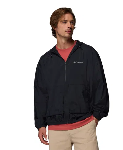 Columbia Men's Regular-fit Street Heights Windbreaker Jacket In Black