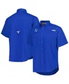 Columbia Men's Royal Kansas City Royals Tamiami Omni-shade Button-down Shirt In Royal