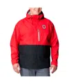 Columbia Men's Scarlet Ohio State Buckeyes Big Tall Field Bound Omni-tech Full-zip Jacket In Scarlet