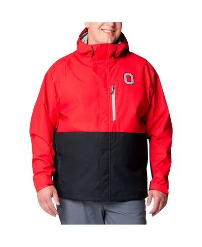 Columbia Men's Scarlet Ohio State Buckeyes Big Tall Field Bound Omni-tech Full-zip Jacket