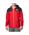 Columbia Men's Scarlet Ohio State Buckeyes Flash Challenger Omni-shade Full-zip Windbreaker Hoodie Jacket In Scarlet