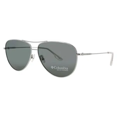Columbia Men's Silver Tone Rectangular Sunglasses C116sp040 In ["silver Tone"]